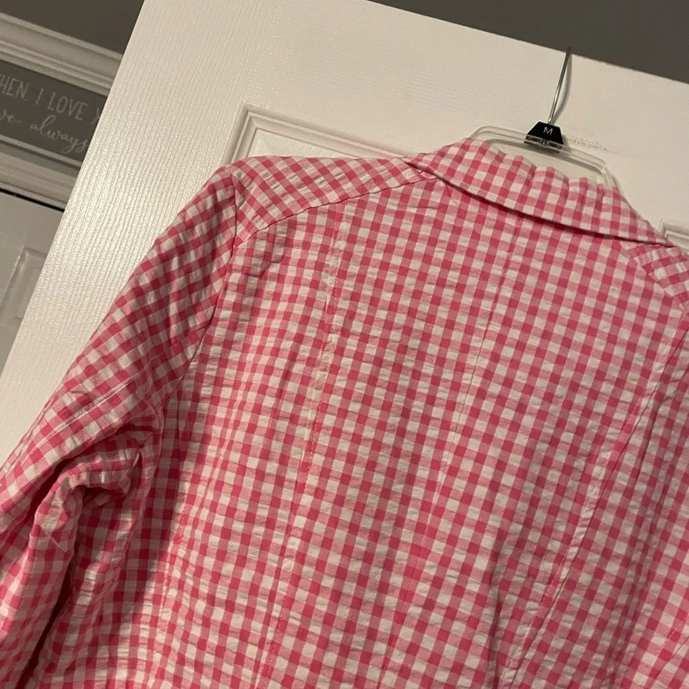NWOT Issac Mizrahi Live Gingham Jacket - Picture 13 of 16